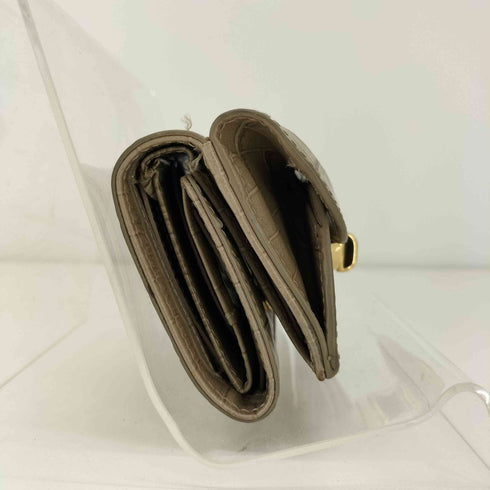 HASHIBAMI クロコ 型押し 三つ折り 財布 レディース